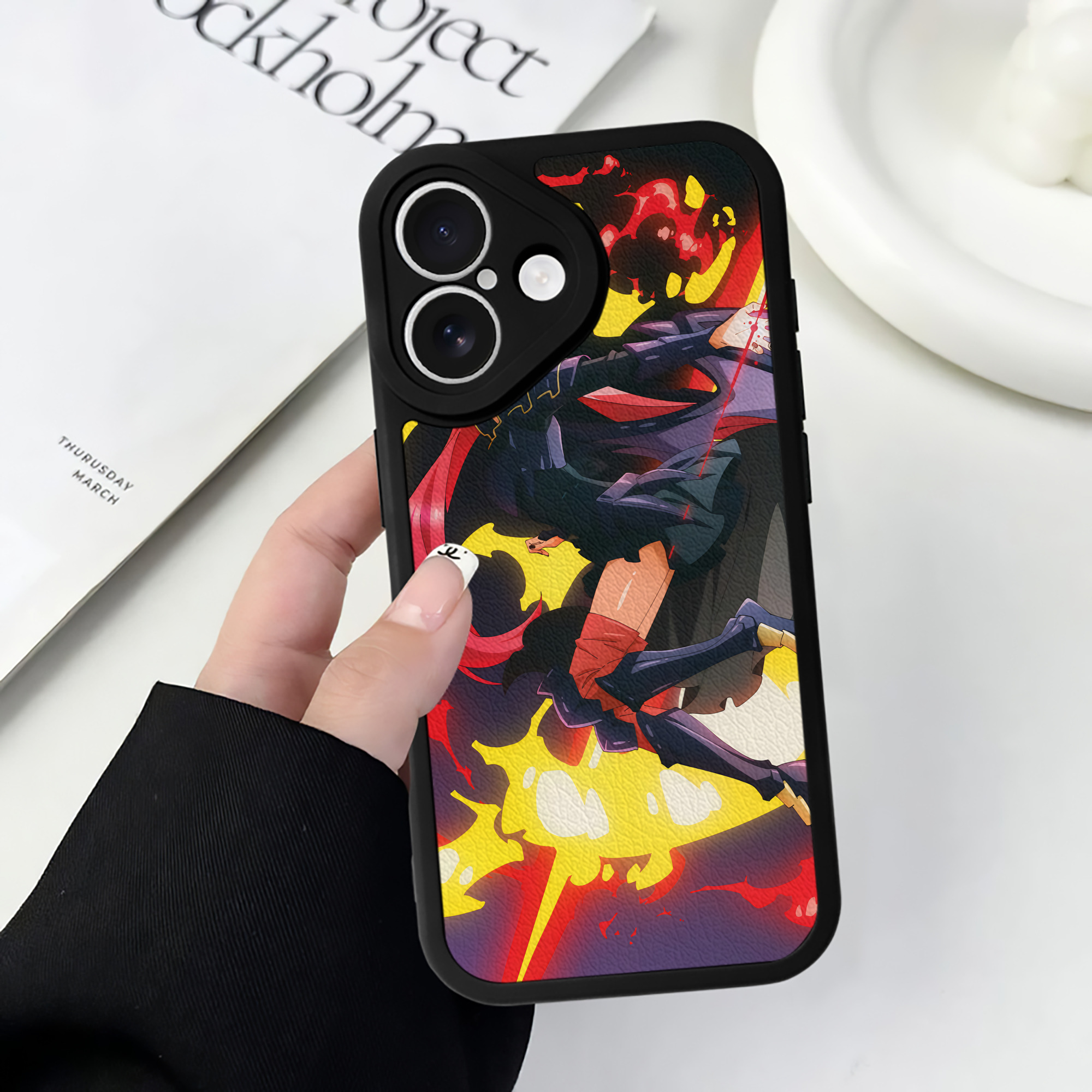 （画像用） 転スラ Regarding Reincarnated to Slime 【iPhone 16シリーズ対応】シリコンスマホケース（レザー調） 材質：シリコン